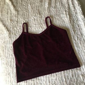 Velvet crop top